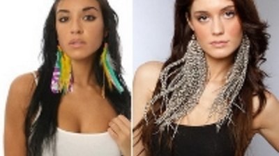 Красочные серьги Owlita из перьев