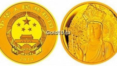 Буддистская статуя – на золотой монете