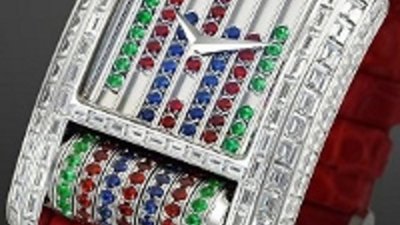 Россыпь самоцветов  в женских часах Peter Tanisman Carrousel Fantasia