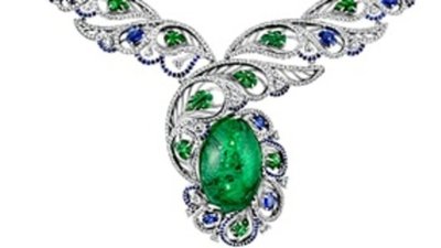 Колье с уникальным изумрудом