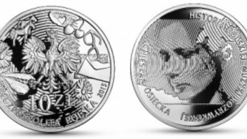 На польской серебряной монете размещен портрет Осецкой