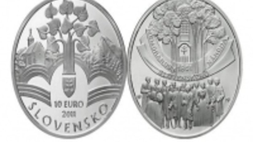 Монетный двор Словакии отчеканил монету в честь 150-летней годовщины провозглашения Меморандума об автономии