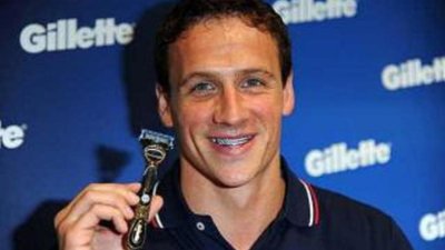 Золотые бритвы с бриллиантами от Gillette - американскому пловцу