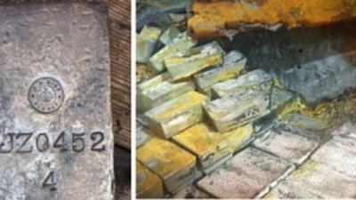 Со дна моря подняли клад из 1574 слитков серебра