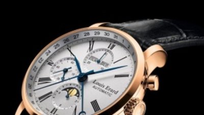   	 BaselWorld-2014: Excellence Chronograph Moon Phase 24 Hours Gold от Louis Erard