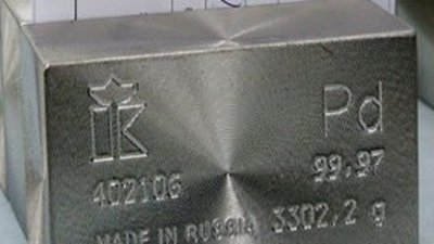 Март 2014: цена палладия растёт из-за России и ЮАР