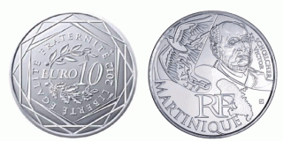 «Мартиника» - монета из серии «Регионы Франции» (10 евро)
