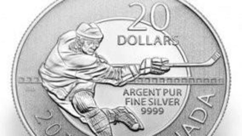 Канадская серебряная монета посвящена хоккею