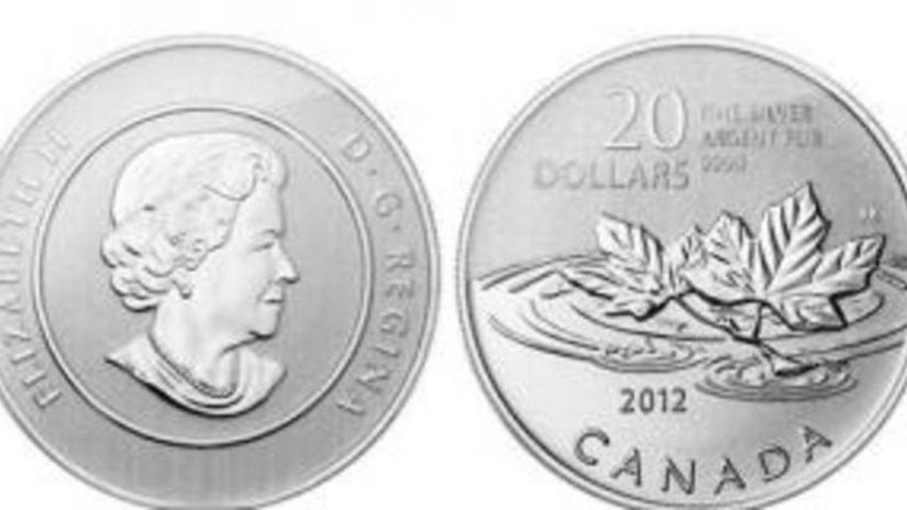 В Канаде продают серебряную монету по ее номиналу