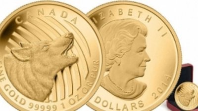 Монета «Воющий волк» - унция самого чистого золота