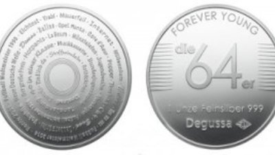 Degussa выпустила медаль для 50-летних людей