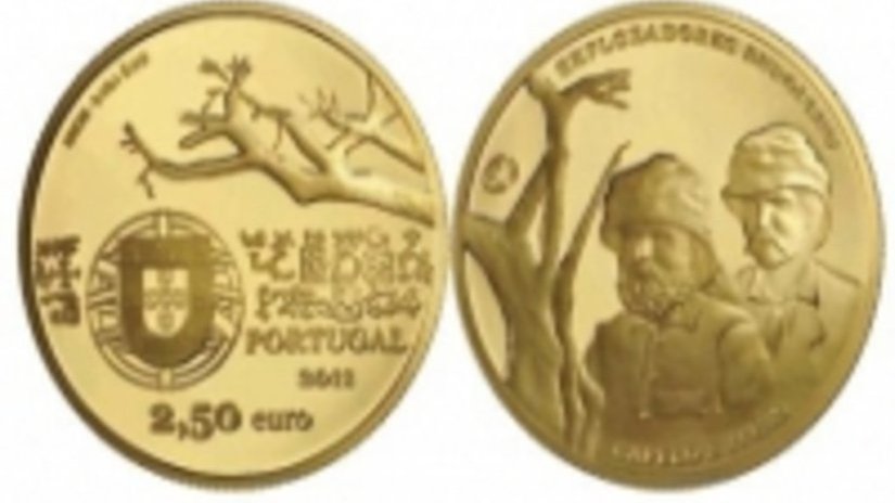 Монетный двор Португалии представил очередную монету из серии «Единая европейская серия. Европейские исследователи»