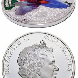 «Красная розелла» - серебряная 3D-монета