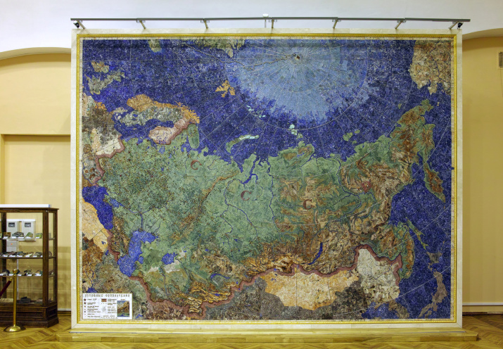 Сегодня карта экспонируется в Центральном научно-исследовательском геологоразведочном музее имени академика Ф. Н. Чернышёва (Санкт-Петербург). Фото: ЦНИГР музе