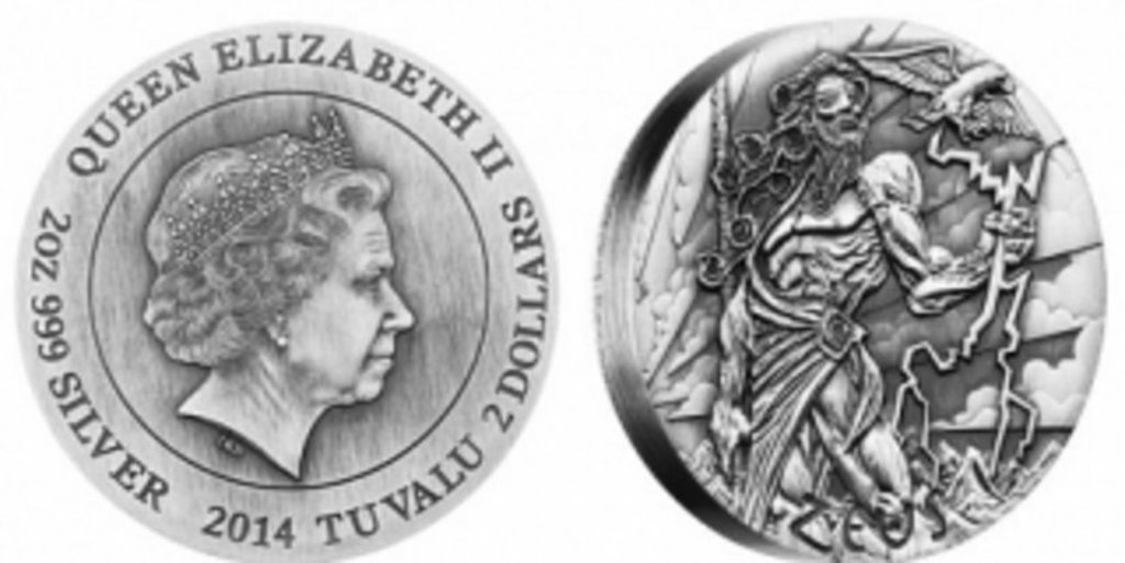 В Австралии изготовили монету «Зевс»