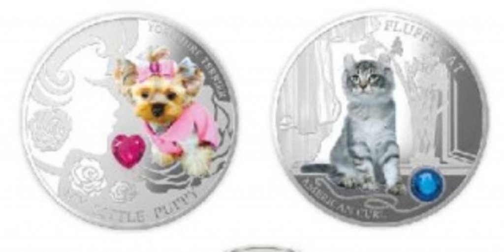 В Сингапуре продают монеты серии «Собаки и кошки»