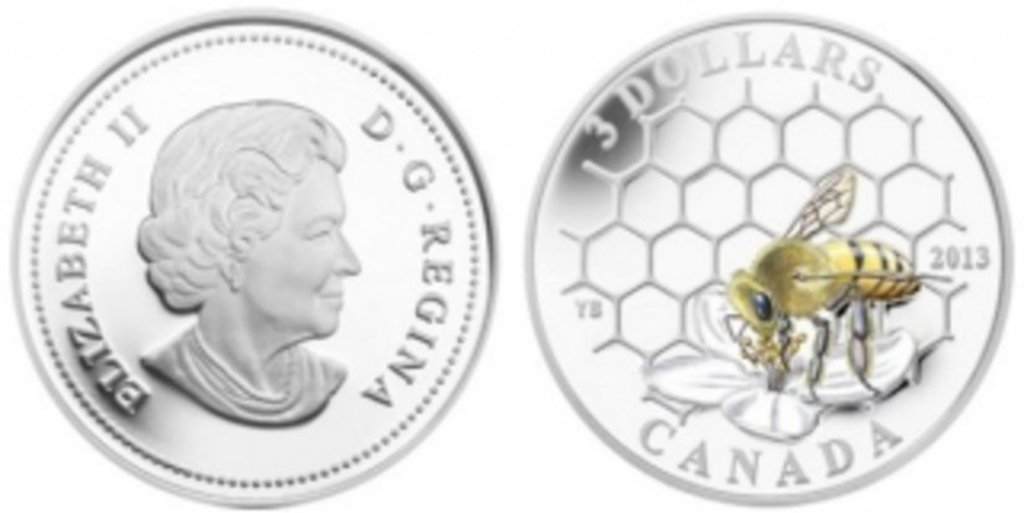 На канадскую монету поместят пчелу (3 доллара)