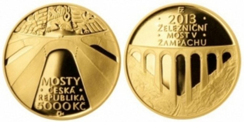 «Железнодорожный мост в Жампах» - новая монета серии «Мосты Чехии»