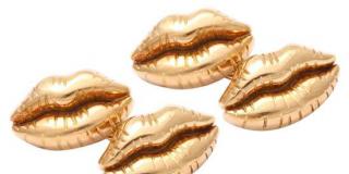 Золотые запонки Gold Lip от Michael Kanners