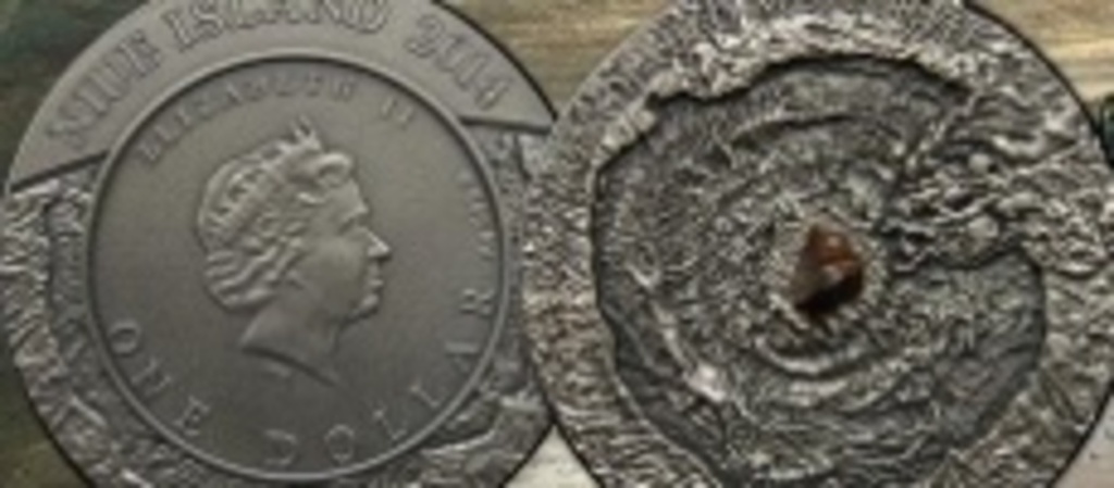 В продаже появилась монета с фрагментом метеорита из Каньона Дьявола