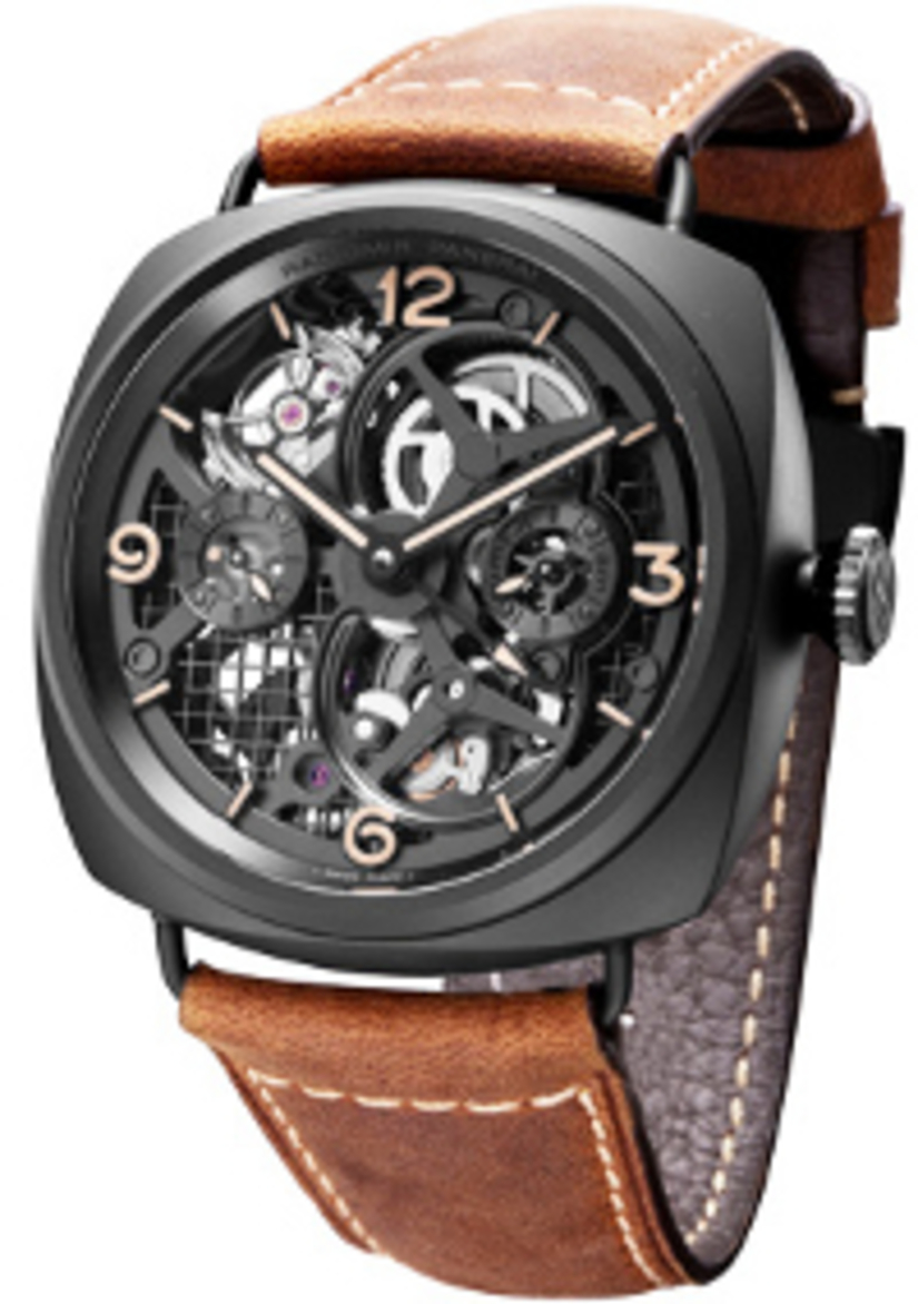 Роскошные часы Radiomir Tourbillon GMT Ceramica