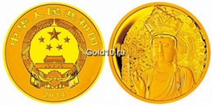 Буддистская статуя – на золотой монете