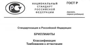 ГОХРАН РОССИИ: Завершено публичное обсуждение проекта национального стандарта Российской Федерации «Бриллианты. Классификация. Требования к аттестации»